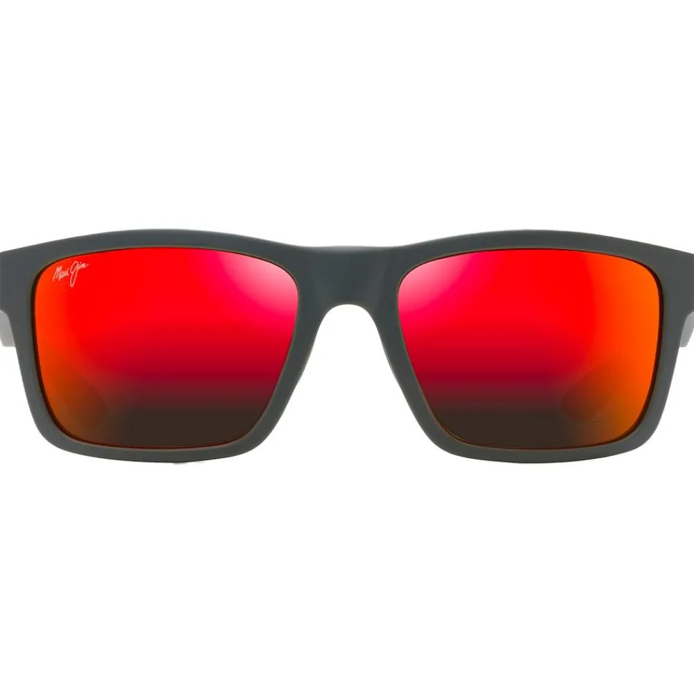Lunettes Femme|Lunettes Polarisées<Maui Jim Lunettes de soleil The Flats Gris Foncé Rouge Hawaii Lava Mineral Superthin