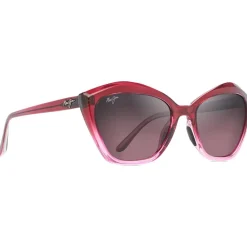 Lunettes Femme|Lunettes Polarisées<Maui Jim Lunettes de soleil Lotus Framboise Fondu Maui Rose Minéral SuperThin