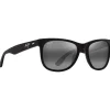 Lunettes Femme|Lunettes Polarisées<Maui Jim Lunettes de soleil Kikonia XL Matte Black Neutral Grey Mineral Superthin