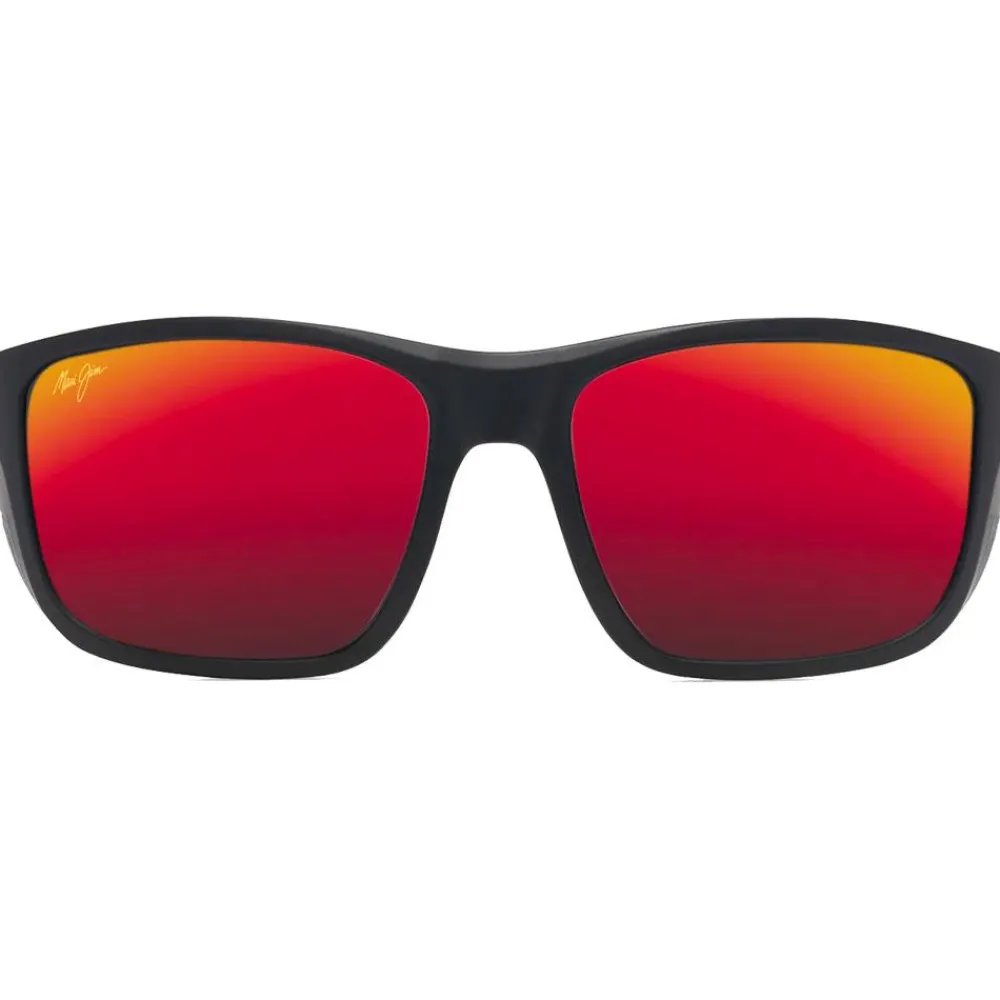 Lunettes Femme|Lunettes Polarisées<Maui Jim Lunettes de soleil Amberjack Matte Black Hawaii Lava MauiBrilliant