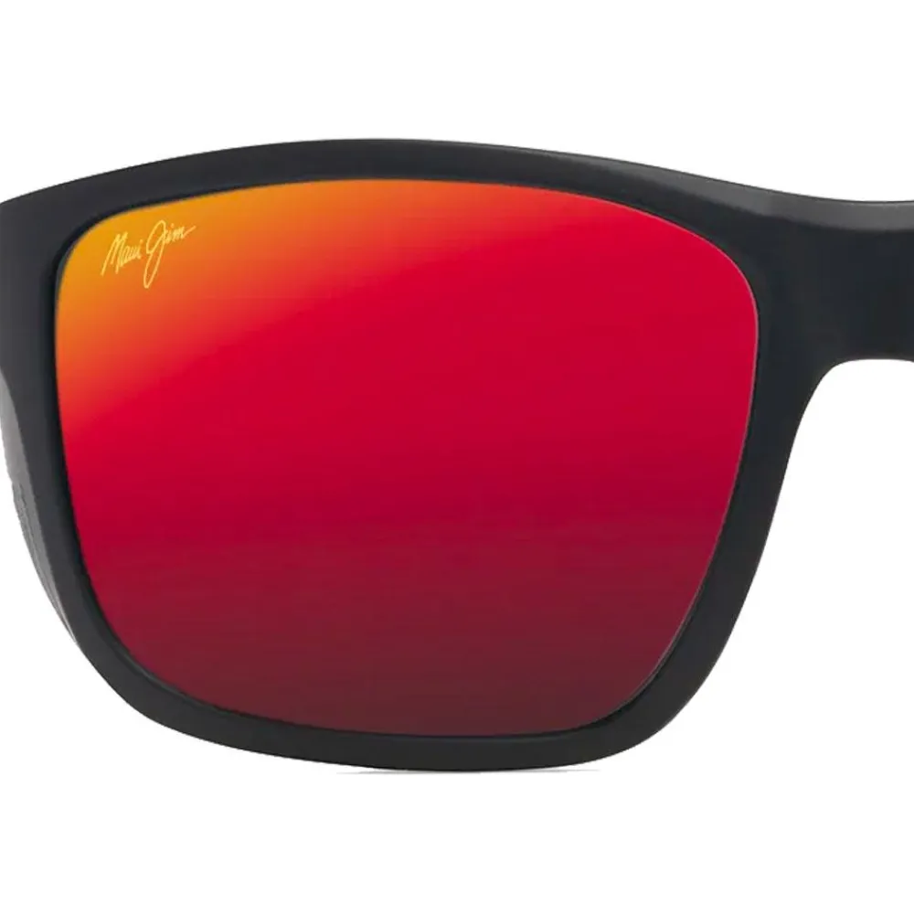 Lunettes Femme|Lunettes Polarisées<Maui Jim Lunettes de soleil Amberjack Matte Black Hawaii Lava MauiBrilliant