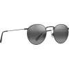 Online Lunettes de soleil Pukaua Ruthénium Foncé Brillant Gris Neutre MauiPure Femme Lunettes Femme|Lunettes Homme