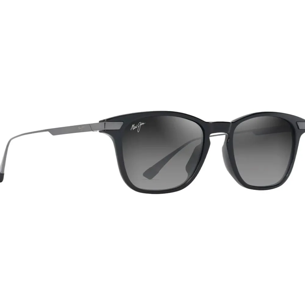 Clearance Lunettes de soleil Mana'olana Noir Brillant Gris Acier Neutral Grey MauiBrilliant Femme Lunettes Femme|Lunettes Polarisées