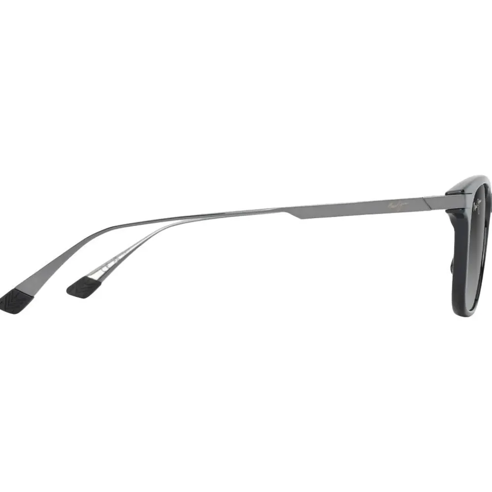 Clearance Lunettes de soleil Mana'olana Noir Brillant Gris Acier Neutral Grey MauiBrilliant Femme Lunettes Femme|Lunettes Polarisées