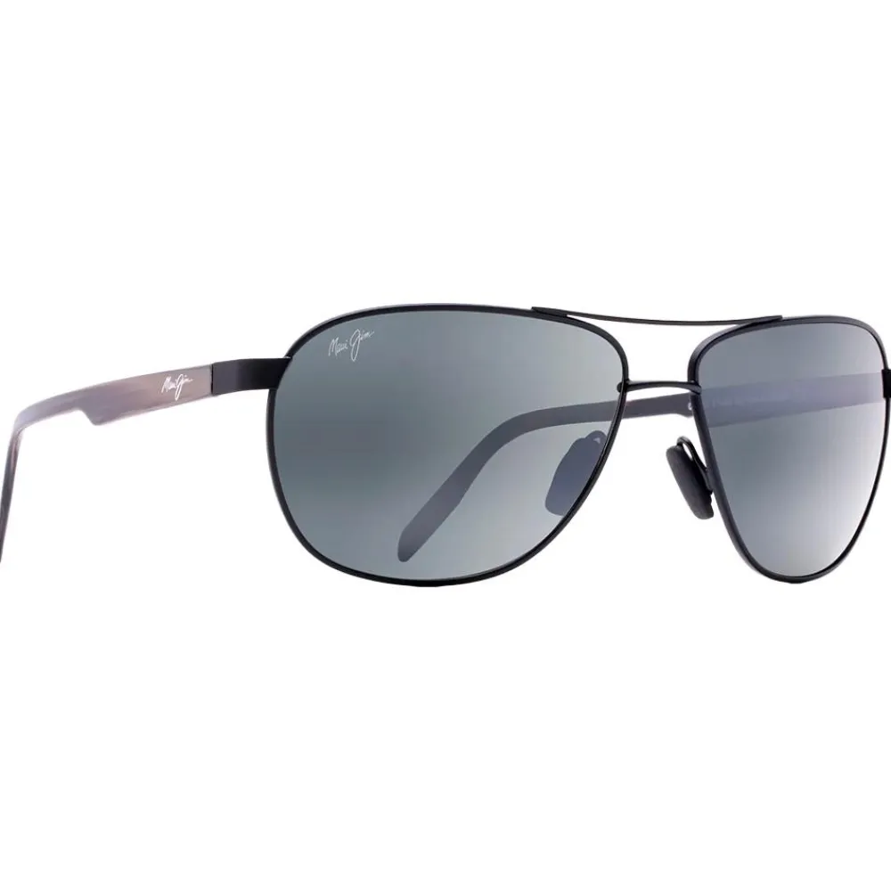 Lunettes Femme|Lunettes Polarisées<Maui Jim Lunettes de soleil Castles Noir Mat Neutral Grey Mineral Superthin