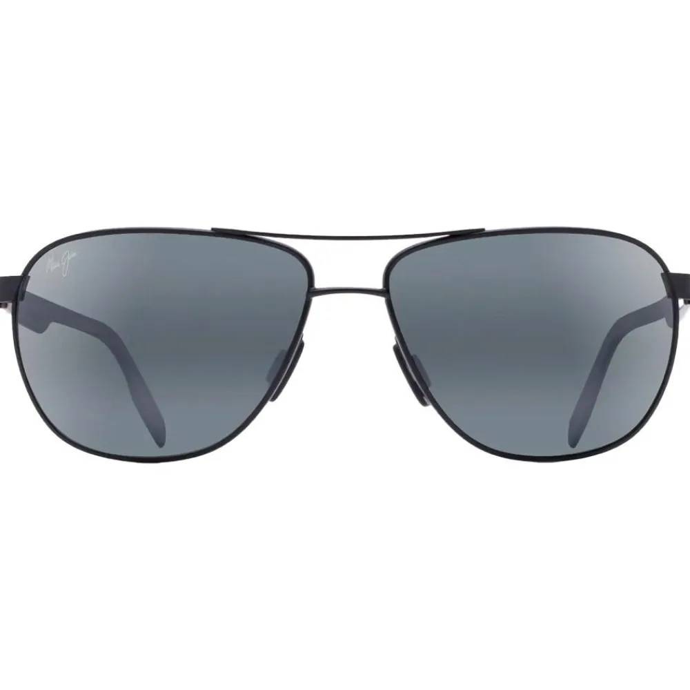 Lunettes Femme|Lunettes Polarisées<Maui Jim Lunettes de soleil Castles Noir Mat Neutral Grey Mineral Superthin
