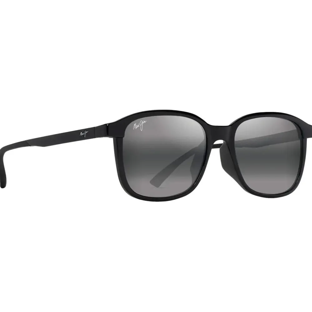Lunettes Femme|Lunettes Polarisées<Maui Jim Lunettes de soleil Makuahine Asian Fit Noir Brillant Neutral Grey Minéral Superthin
