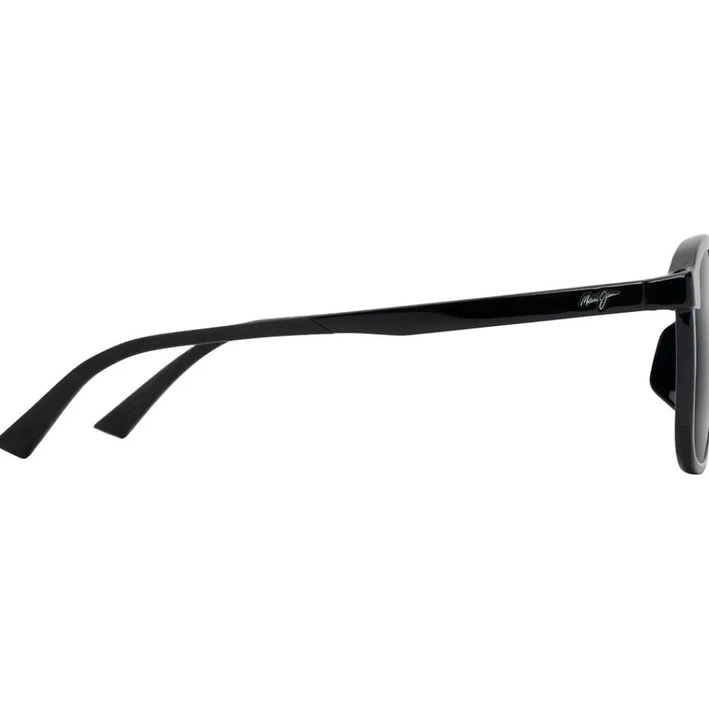 Lunettes Femme|Lunettes Polarisées<Maui Jim Lunettes de soleil Makuahine Asian Fit Noir Brillant Neutral Grey Minéral Superthin