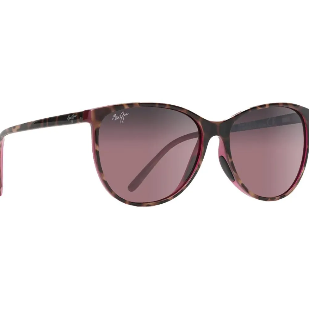 Lunettes Femme|Lunettes Polarisées<Maui Jim Lunettes de soleil Ocean Ecaille Framboise Maui Rose Minéral SuperThin