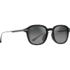 Lunettes Polarisées|Lunettes Femme<Maui Jim Lunettes de soleil Ka'ouo Asian Fit Noir Brillant Gris Acier Neutral Grey MauiBrilliant