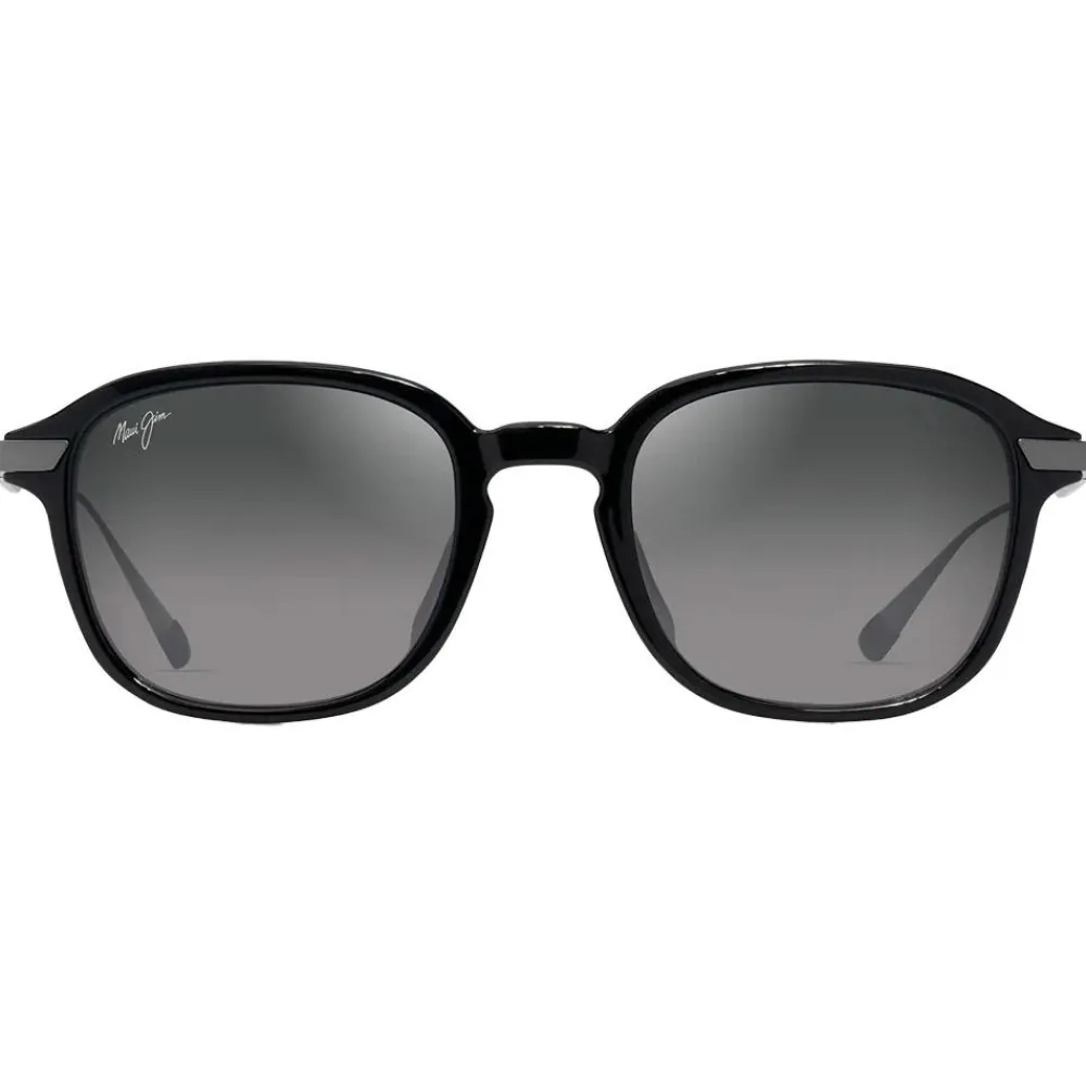 Lunettes Polarisées|Lunettes Femme<Maui Jim Lunettes de soleil Ka'ouo Asian Fit Noir Brillant Gris Acier Neutral Grey MauiBrilliant