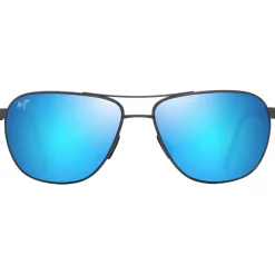 Discount Lunettes de soleil Castles Ruthénium Foncé Mat Noir Bleu Hawai Minéral Superthin Femme Lunettes Femme|Lunettes Polarisées