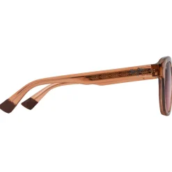 Lunettes Femme|Lunettes Polarisées<Maui Jim Lunettes de soleil Akahai Asian Fit Marron Clair Transparent Brillant Maui Rose Minéral Superthin