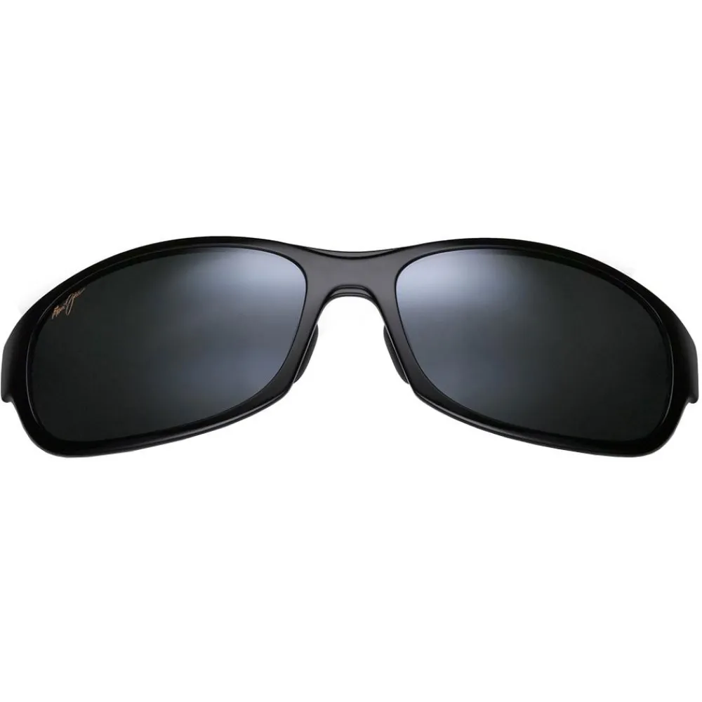 Best Lunettes de soleil Twin Falls Noir Brillant Gris Neutre Lunettes Polarisées