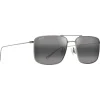 Lunettes Femme|Lunettes Polarisées<Maui Jim Lunettes de soleil Aeko Matte Titanium Gris Neutre MauiPure