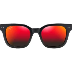 Lunettes Polarisées|Lunettes Femme<Maui Jim Lunettes de soleil Shore Break Noir Mat Hawaiï Lava Minéral SuperThin