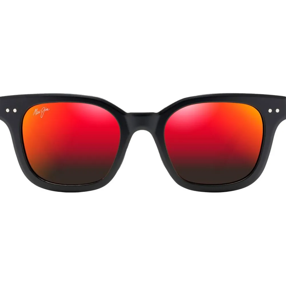 Lunettes Polarisées|Lunettes Femme<Maui Jim Lunettes de soleil Shore Break Noir Mat Hawaiï Lava Minéral SuperThin