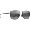 Lunettes Femme|Lunettes Polarisées<Maui Jim Lunettes de soleil Lamalama Asian Fit Noir Mat Gris Neutral Grey MauiPure