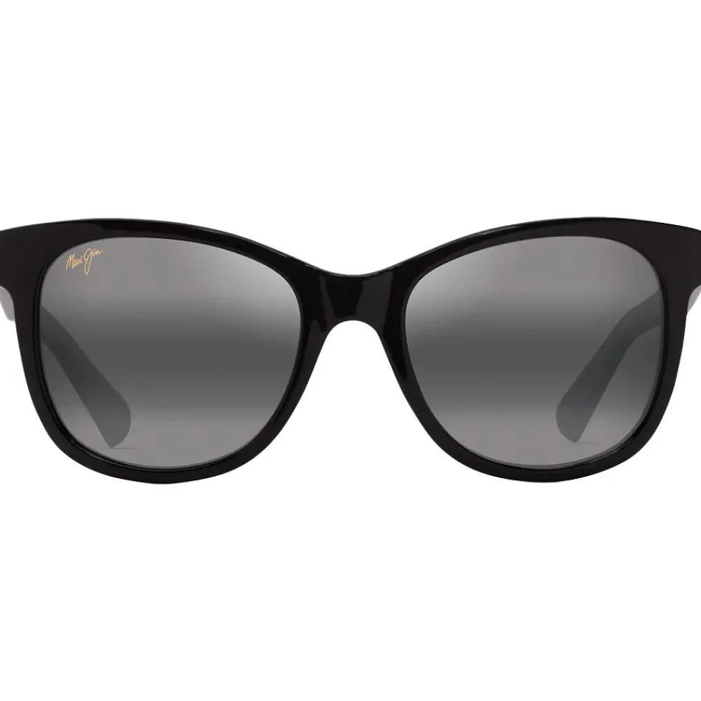 Lunettes Polarisées|Lunettes Femme<Maui Jim Lunettes de soleil Kiopa'a Noir Brillant Gris Neutre Minéral Superthin