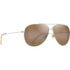 Lunettes Femme|Lunettes Polarisées<Maui Jim Lunettes de soleil Hauoli XL Doré Clair Bbrillant Orange Jaune Bronze HCL MauiPure