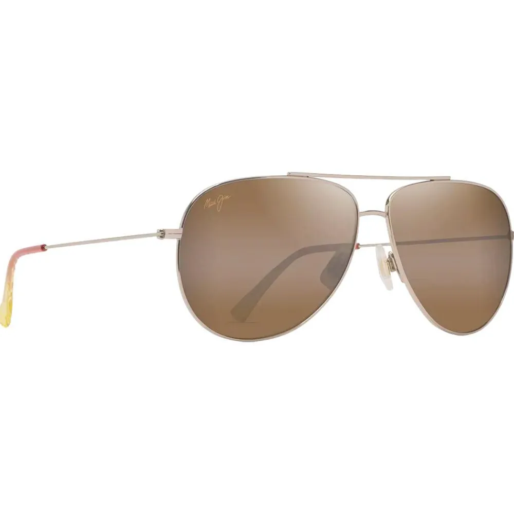 Lunettes Femme|Lunettes Polarisées<Maui Jim Lunettes de soleil Hauoli XL Doré Clair Bbrillant Orange Jaune Bronze HCL MauiPure