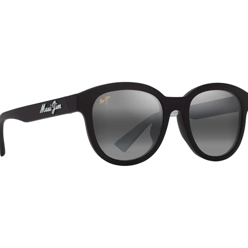 New Lunettes de soleil Ihupani Asian Fit Noir Mat Gris Neutre MauiPure Femme Lunettes Polarisées|Lunettes Femme
