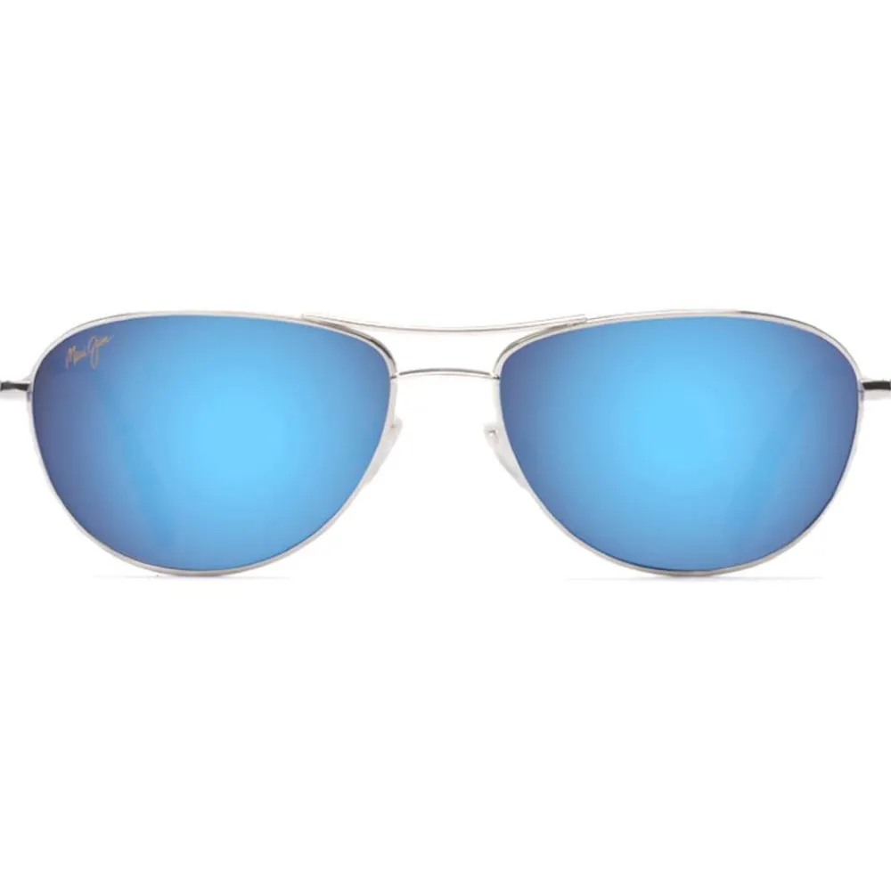 Lunettes Femme|Lunettes Polarisées<Maui Jim Lunettes de soleil Baby Beach Silver Blue Hawaii Mauipure