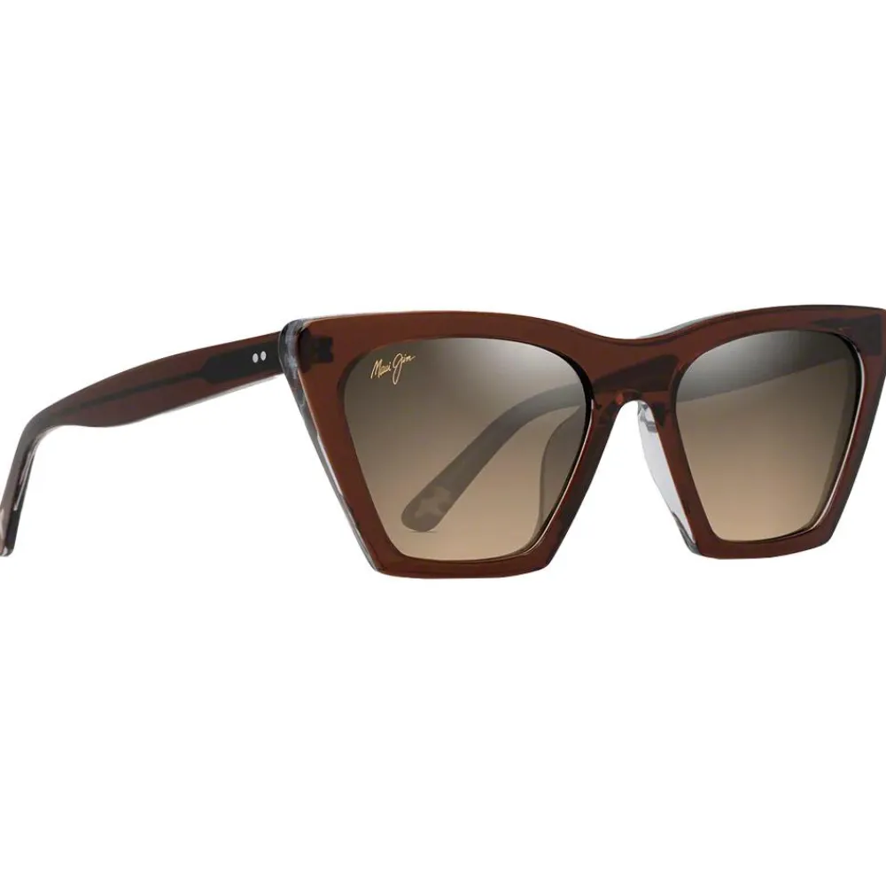 Lunettes Femme|Lunettes Polarisées<Maui Jim Lunettes de soleil Kini Kini Rootbeer Cristal Bronze Hcl Minéral Superthin