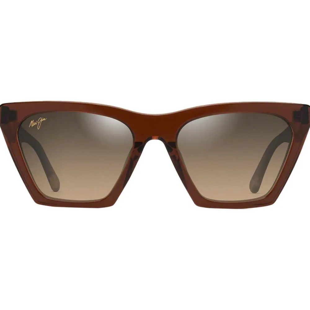 Lunettes Femme|Lunettes Polarisées<Maui Jim Lunettes de soleil Kini Kini Rootbeer Cristal Bronze Hcl Minéral Superthin