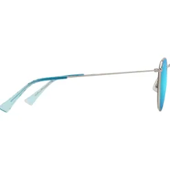 Lunettes Femme|Lunettes Polarisées<Maui Jim Lunettes de soleil Pukaua Argent Brillant Bleus Verts Bleu Hawaï MauiPure