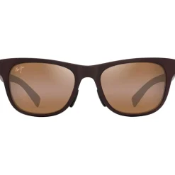 Lunettes Femme|Lunettes Polarisées<Maui Jim Lunettes de soleil Kapeau Metal Matte Brown Hcl Bronze Mineral Superthin