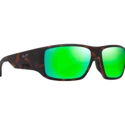 Lunettes Femme|Lunettes Polarisées<Maui Jim Lunettes de soleil Keha Asian Fit Havane Foncé Mat Maui Green Minéral SuperThin