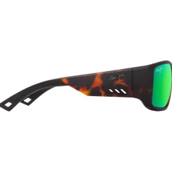 Lunettes Femme|Lunettes Polarisées<Maui Jim Lunettes de soleil Keha Asian Fit Havane Foncé Mat Maui Green Minéral SuperThin