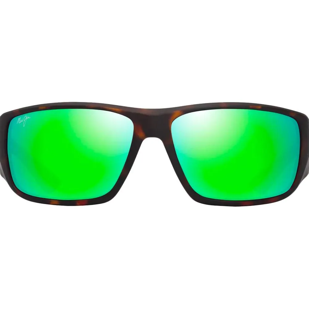 Lunettes Femme|Lunettes Polarisées<Maui Jim Lunettes de soleil Keha Asian Fit Havane Foncé Mat Maui Green Minéral SuperThin