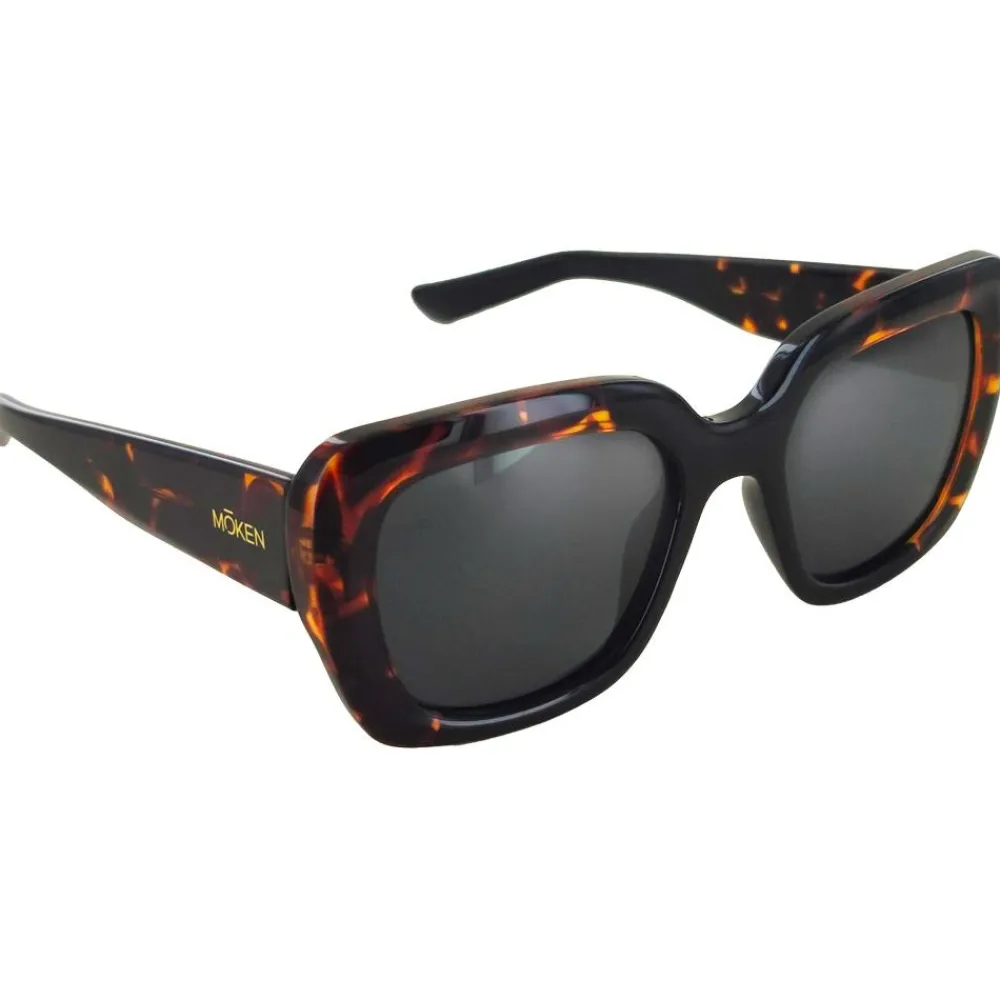 Lunettes de soleil Iris Black Tortoise Grey Cat.3 Polarized Femme Lunettes Femme|Lunettes Polarisées