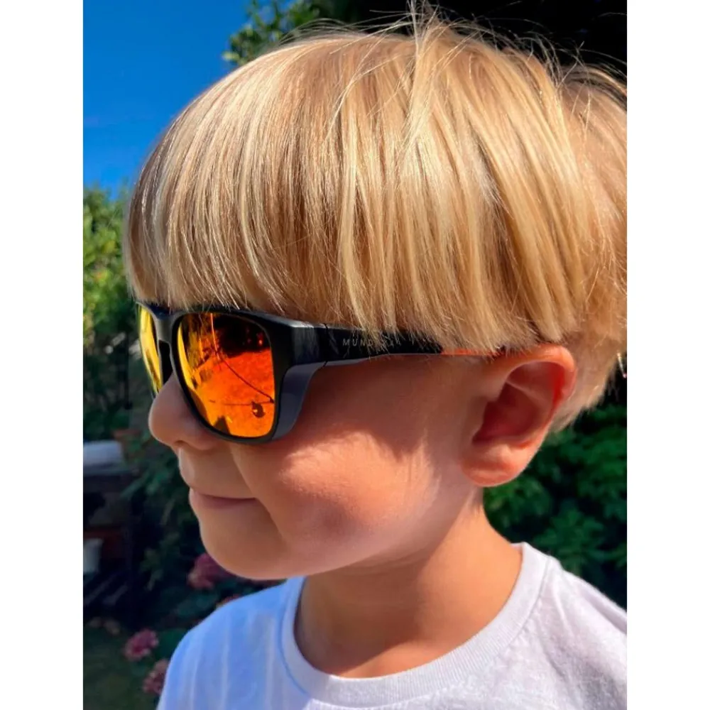 Discount Lunettes de soleil Eagle Noir Matte Brown Orange Revo Enfant Lunettes Enfant