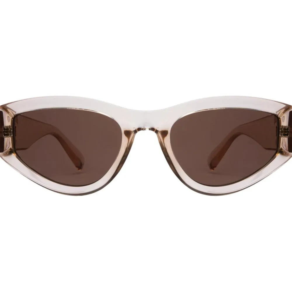Lunettes Femme<Mundaka Optic Lunettes de soleil Teava Crystal Champagne Smoke