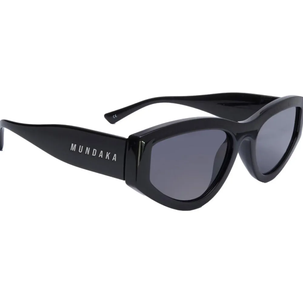 Discount Lunettes de soleil Teava Shiny Black Smoke Femme Lunettes Femme