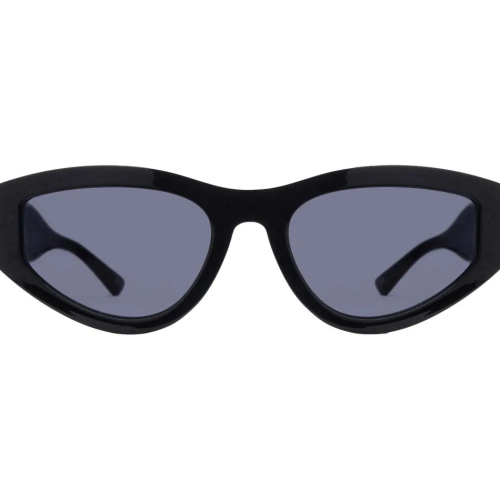 Discount Lunettes de soleil Teava Shiny Black Smoke Femme Lunettes Femme