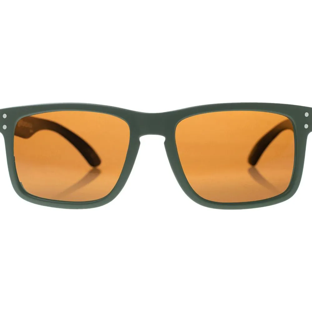 Lunettes Polarisées|Lunettes Homme<Mundaka Optic Lunettes de soleil Pozz' Mat Dark Green Brown Polarized
