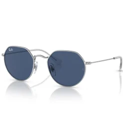 Sale Lunettes de soleil Jack Kids Polished Silver Dark Blue Enfant Lunettes Enfant