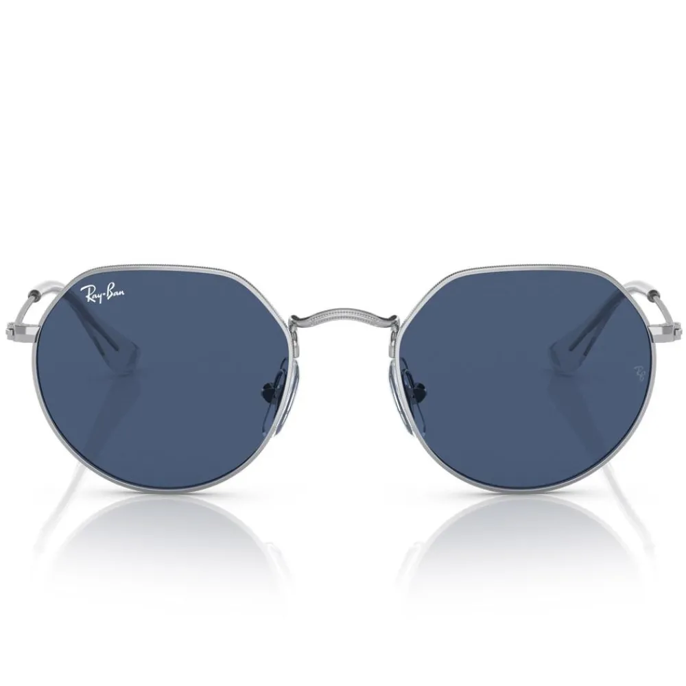Sale Lunettes de soleil Jack Kids Polished Silver Dark Blue Enfant Lunettes Enfant