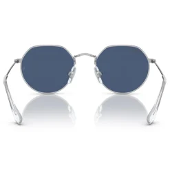 Sale Lunettes de soleil Jack Kids Polished Silver Dark Blue Enfant Lunettes Enfant