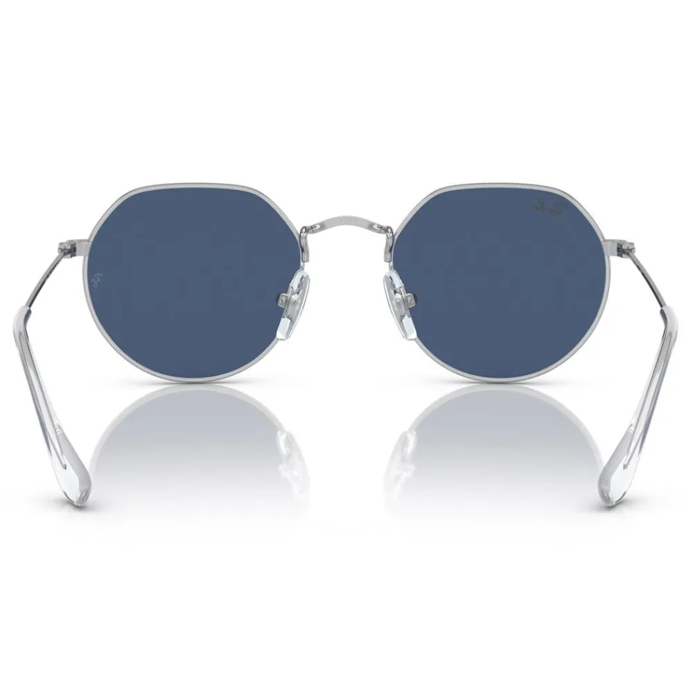 Sale Lunettes de soleil Jack Kids Polished Silver Dark Blue Enfant Lunettes Enfant