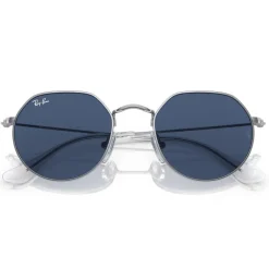 Sale Lunettes de soleil Jack Kids Polished Silver Dark Blue Enfant Lunettes Enfant
