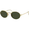 New Lunettes de soleil RB3547 Oval Metal Polished Gold Green G-15 Femme Lunettes Femme