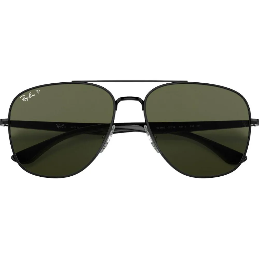 Lunettes Femme|Lunettes Polarisées<Ray Ban Lunettes de soleil RB3683 Polished Black Green G-15 Polar