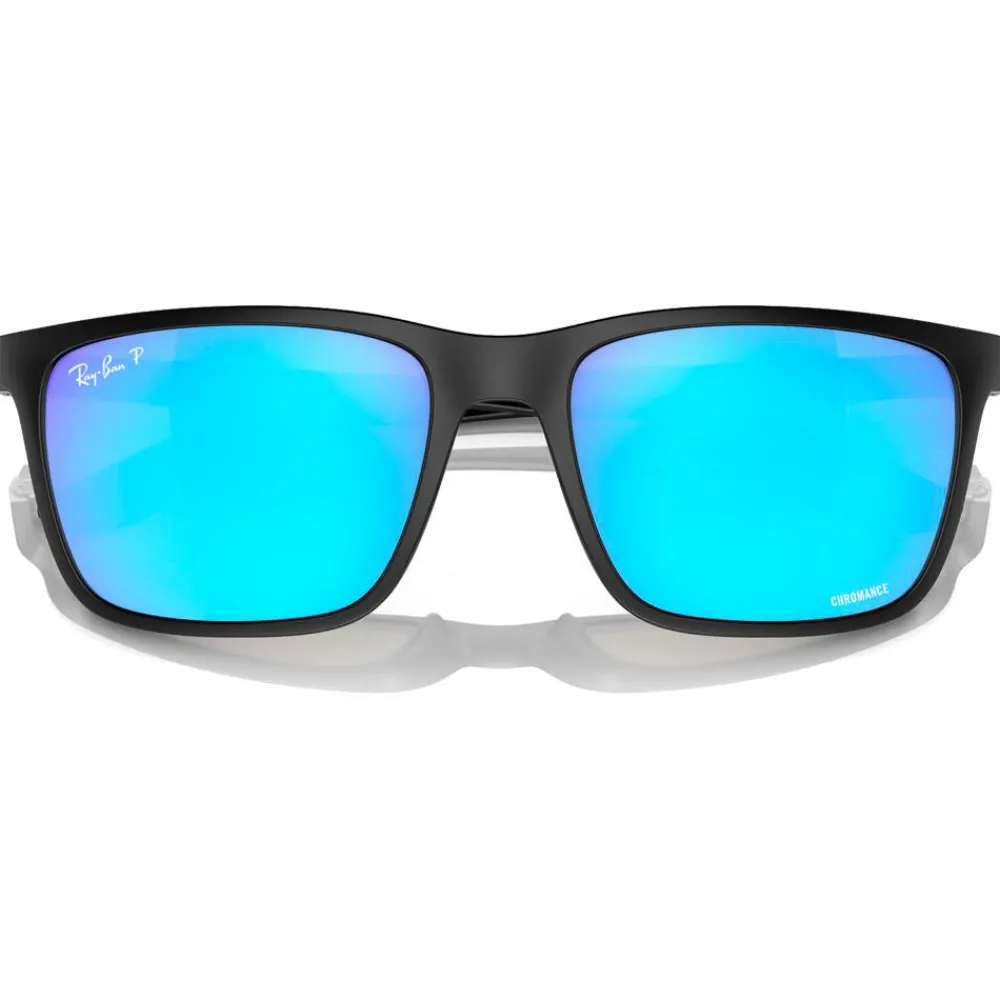 Lunettes Polarisées|Lunettes Femme<Ray Ban Lunettes de soleil RB4385 Matte Black Chromance Polar Green Blue