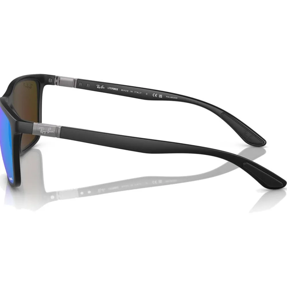 Lunettes Polarisées|Lunettes Femme<Ray Ban Lunettes de soleil RB4385 Matte Black Chromance Polar Green Blue