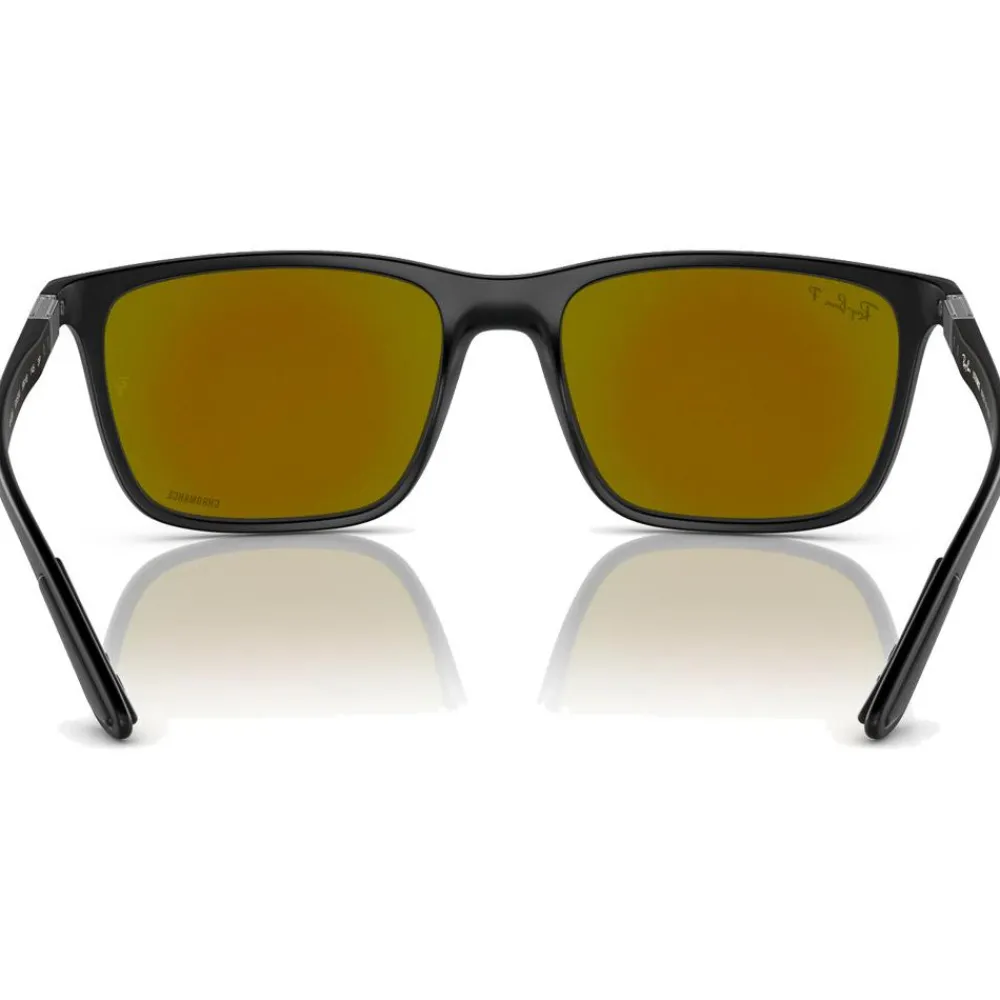 Lunettes Polarisées|Lunettes Femme<Ray Ban Lunettes de soleil RB4385 Matte Black Chromance Polar Green Blue